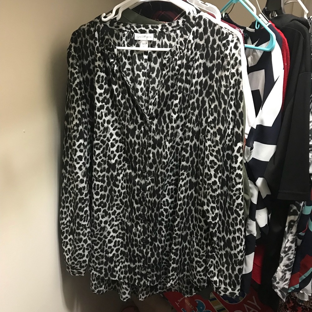 Cheetah print button down